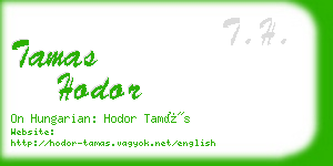 tamas hodor business card